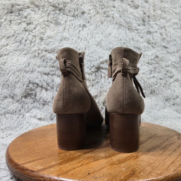 Violet & Red Jenna Womens Size 9M Brown Suede Luxury Tasseled Chelsea Boots - Picture 4 of 11